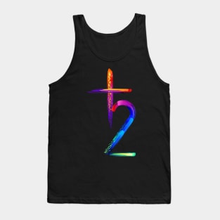 Symbols of planets luminescent paint Tank Top